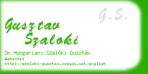 gusztav szaloki business card